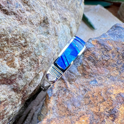 David Rosales Blue Sky Inlaid Sterling Silver Ring