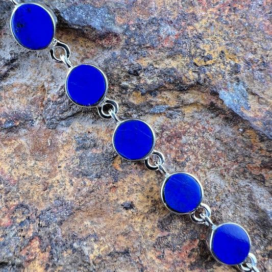 David Rosales Blue Sky Sterling Silver Link Bracelet