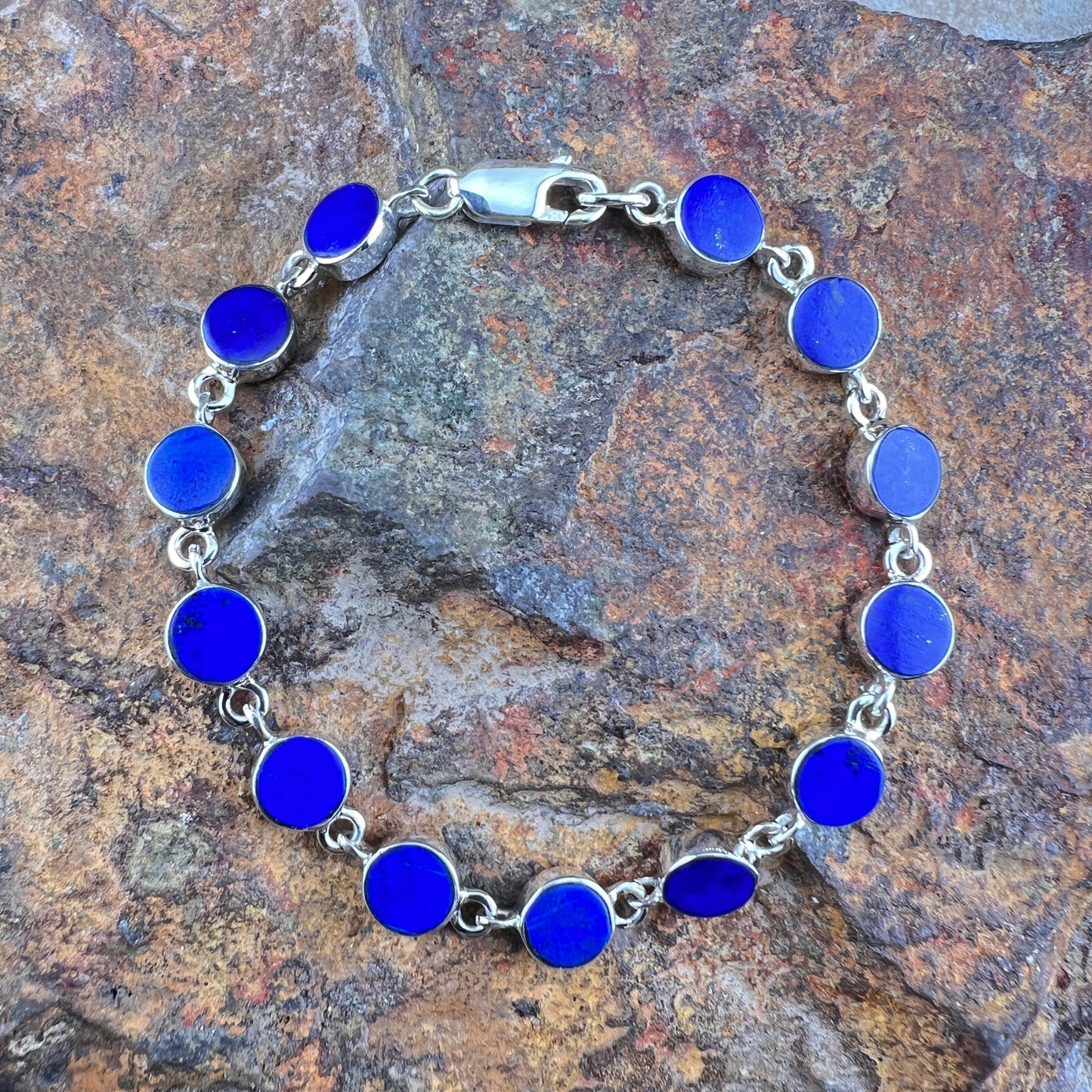 David Rosales Blue Sky Sterling Silver Link Bracelet