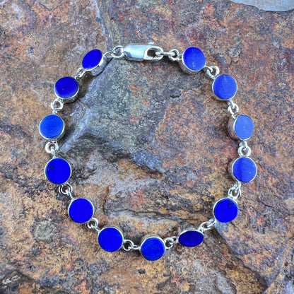 David Rosales Blue Sky Sterling Silver Link Bracelet