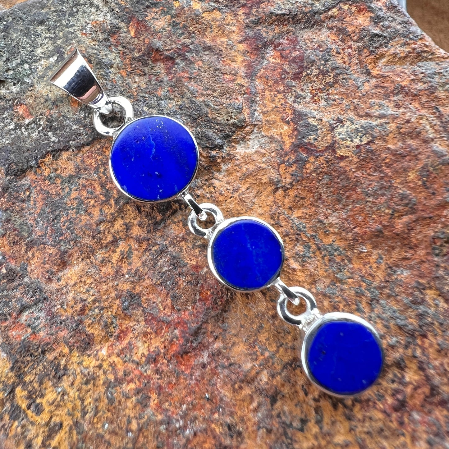 David Rosales Blue Sky Triple Drop Sterling Silver Pendant
