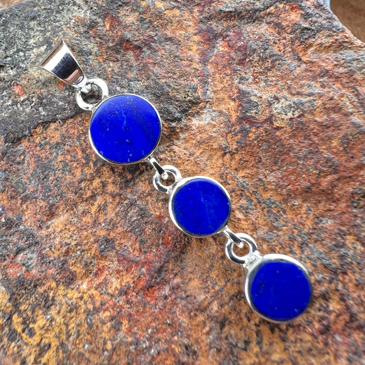 David Rosales Blue Sky Triple Drop Sterling Silver Pendant
