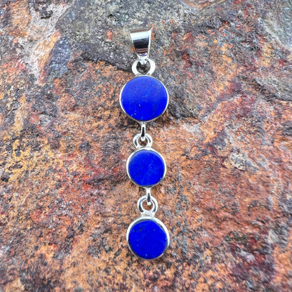 David Rosales Blue Sky Triple Drop Sterling Silver Pendant