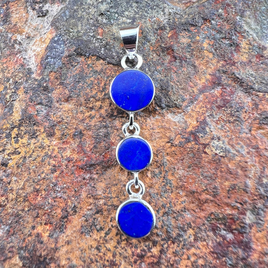 David Rosales Blue Sky Triple Drop Sterling Silver Pendant