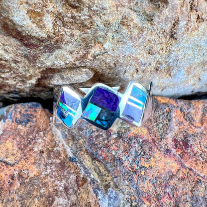 David Rosales Shalako Inlaid Sterling Silver Ring