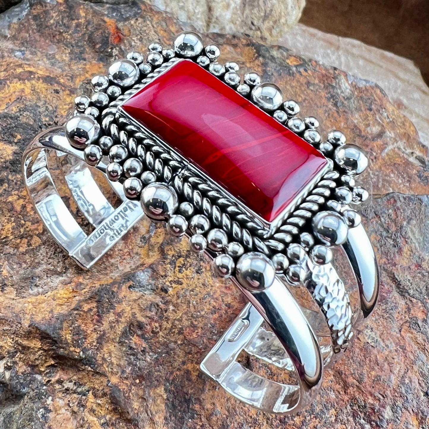 Rosarita Sterling Silver Cuff Bracelet by Artie Yellowhorse