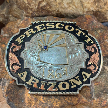 Prescott Arizona 1864 Belt Buckle – Exclusive Design by David Rosales