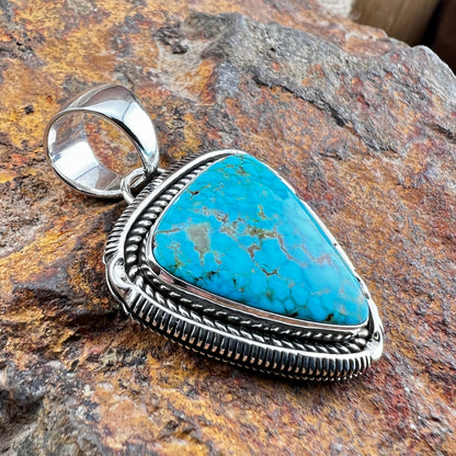 Kingman Turquoise Pendant by Artie Yellowhorse