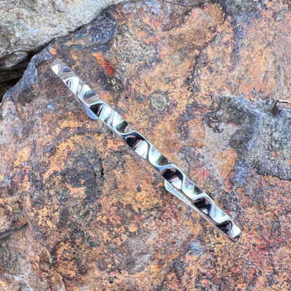 Sterling Silver Geometrical Bracelet Cuff by Artie Yellowhorse