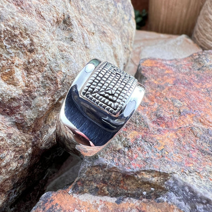Sterling Silver Geometric Ring by Elgin Tom