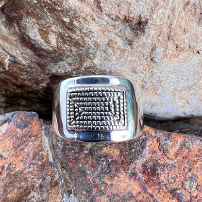 Sterling Silver Geometric Ring by Elgin Tom