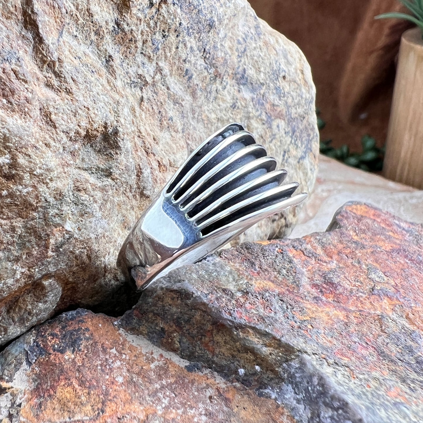 Sterling Silver Track Ring by Frances Jones