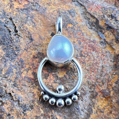 Freshwater Pearl Sterling Silver Pendant by Ray Coriz