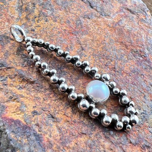 Million Drops Fresh Water Pearl Sterling Silver Pendant by Ray Coriz