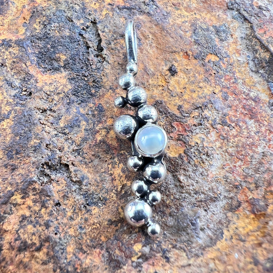 Million Drops Fresh Water Pearl Sterling Silver Pendant by Ray Coriz
