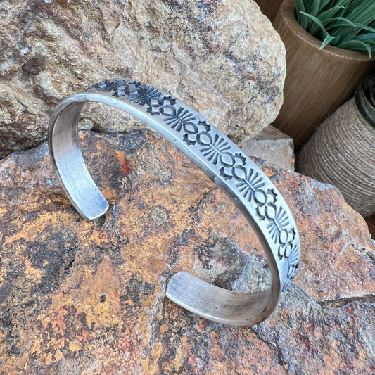 Sterling Silver Stamped Bracelet By Michael Thompson