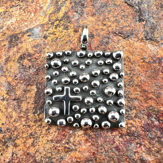 Million Drops Sterling Silver Pendant by Ray Coriz