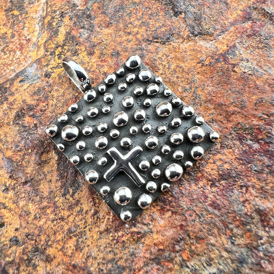 Million Drops Sterling Silver Pendant by Ray Coriz