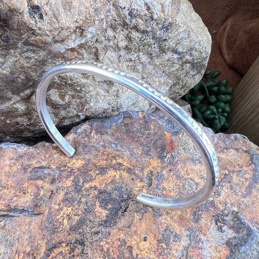 Sterling Silver Stamped Bracelet by Elaine Tahe