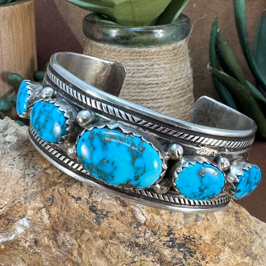 Vintage - Storyteller Turquoise Cuff by Ira Custer - Estate