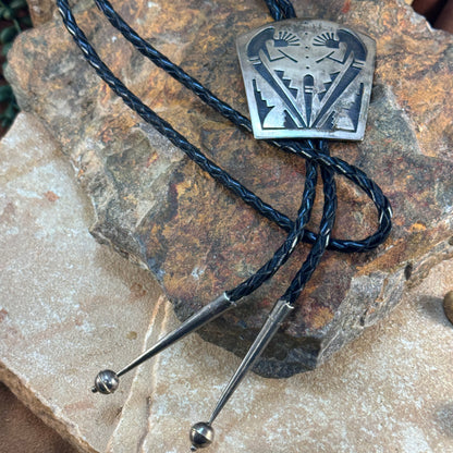 Vintage - Twin Kokopelli Overlay Bolo – Hopi Style - Estate