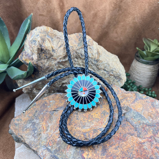Vintage Sun Face Bolo Tie — Estate