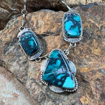 Variscite Sterling Silver Necklace by Mary Tso