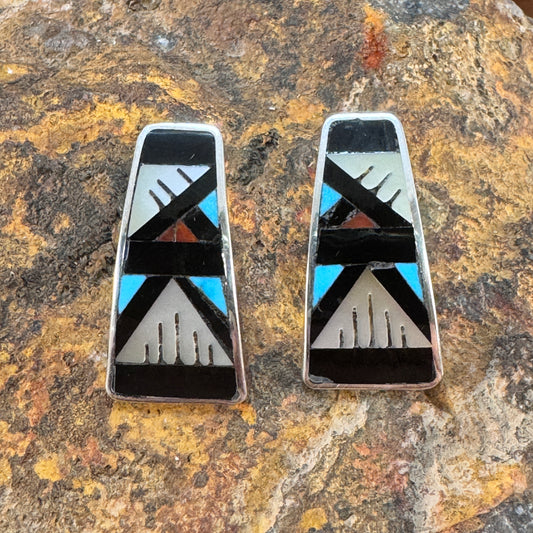 Multi-Stone Zuni Inlay Earrings