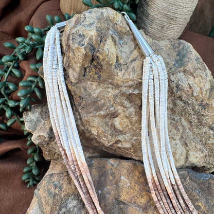 Multi-Strand Olive Shell Heishi Necklace by Ramona Bird