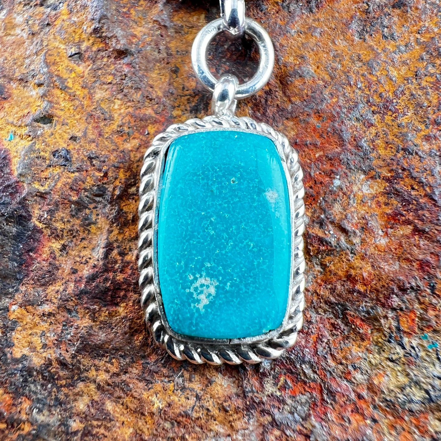 Kingman Turquoise Lariat by Mildred Parkhurst