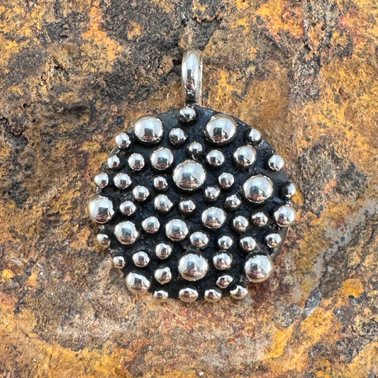 Million Drops Sterling Silver Pendant by Ray Coriz