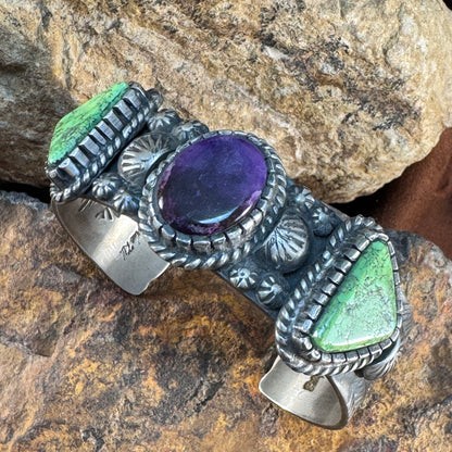 Sugilite and Gaspiete Cuff Bracelet by Billy Jaramillo