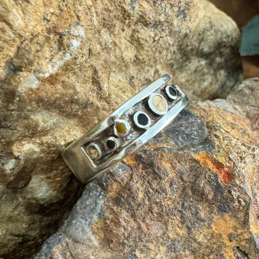 David Rosales Native Earth Inlaid Sterling Silver Ring