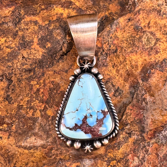 Golden Hill Sterling Silver Pendant by Loretta Delgarito