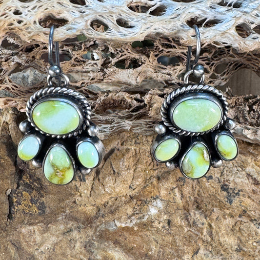 Palomino Cluster Earrings in Sterling Silver by Angela Martin