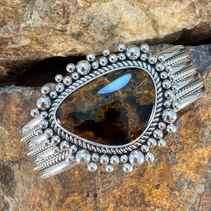 Pietersite Cluster Cuff Bracelet by Artie Yellowhorse
