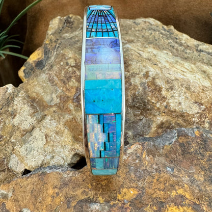 David Rosales Stardust Inlaid Sterling Silver Bracelet