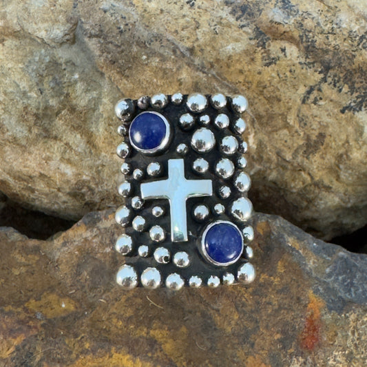 Lapis Lazuli Million Drops Sterling Silver Ring by Ray Coriz