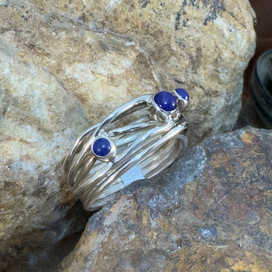Lapis Lazuli Sterling Silver Ring by Murphy Platero