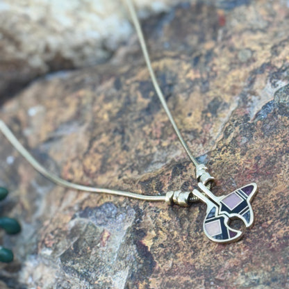 Ray Tracey Knifewing 14k Gold Double-Sided Bear Pendant