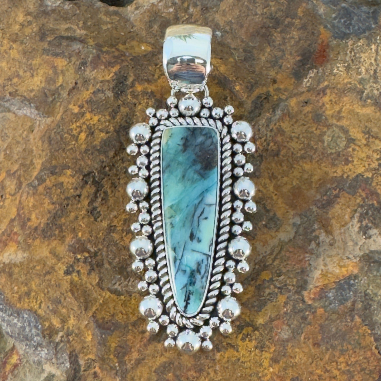 Peruvian Opal Pendant by Artie Yellowhorse