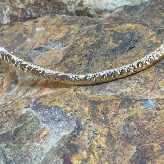 14K Gold Plated Collar Hammered Necklace by Artie Yellowhorse