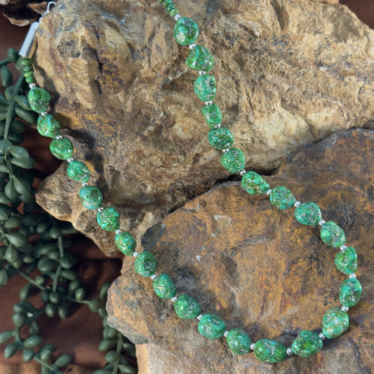 Sonoran Gold Turquoise Nugget Necklace by Artie Yellowhorse