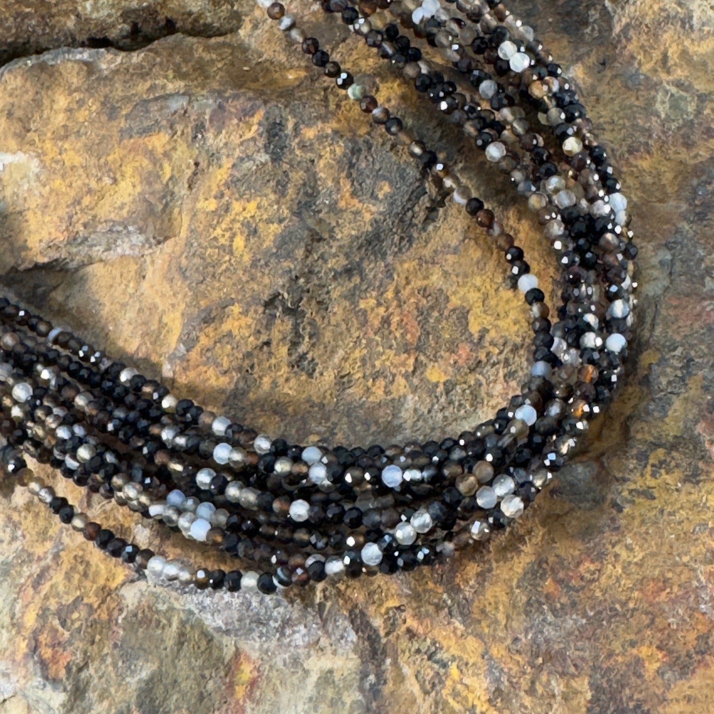 Montana Agate Beaded Necklace by Artie Yellowhorse