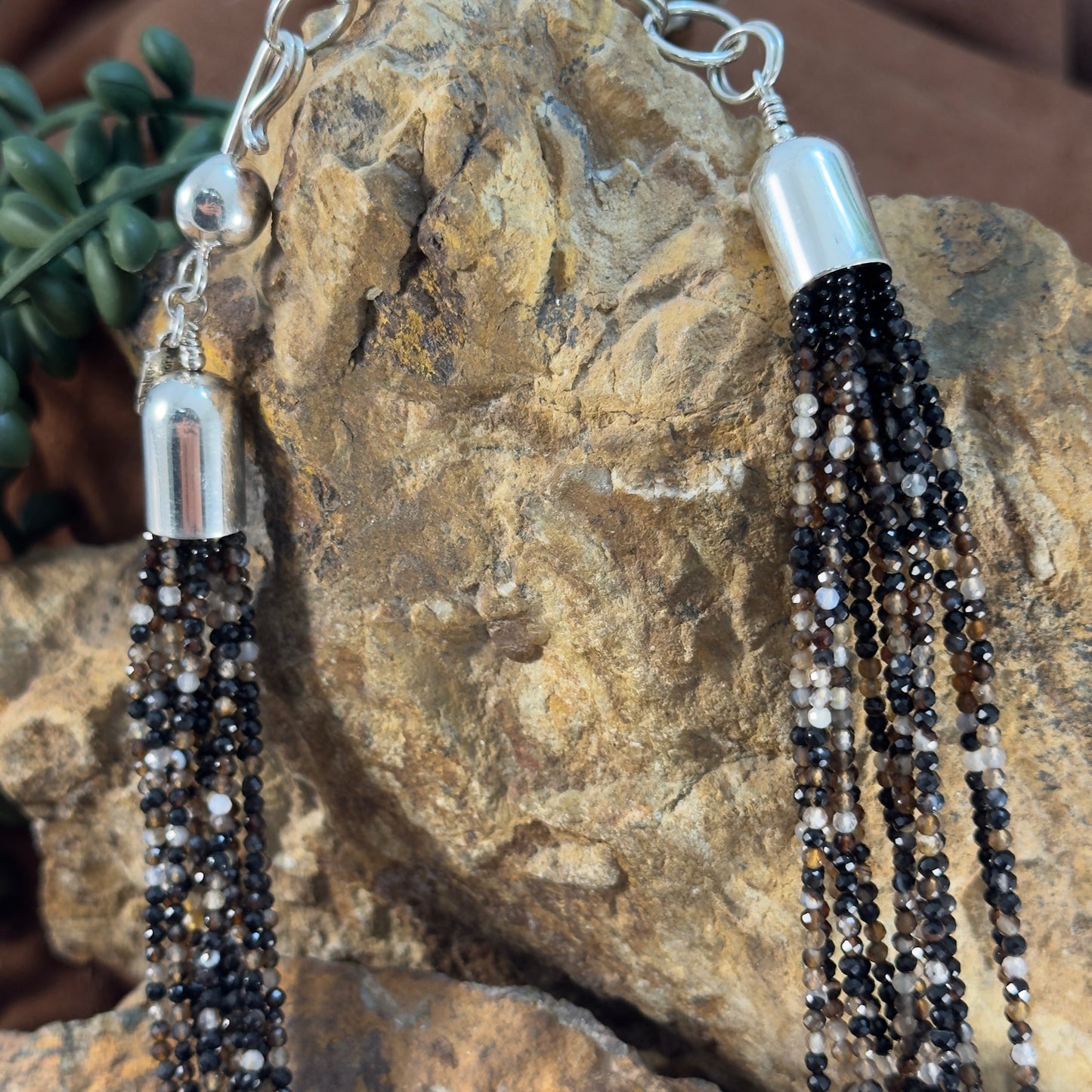 Montana Agate Beaded Necklace by Artie Yellowhorse