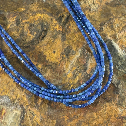 18" Lapis Lazuli 5 Strand Beaded Necklace by Artie Yellowhorse
