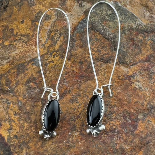 Black Onyx Earrings by Mary Tso