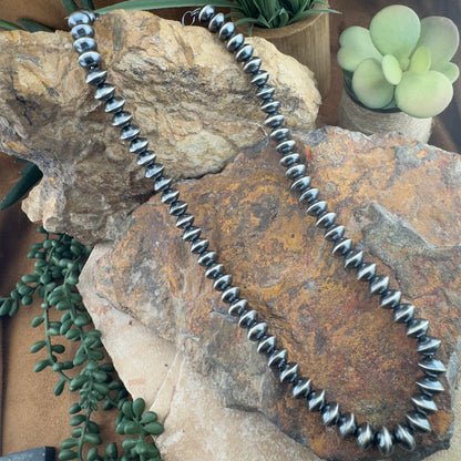 Oxidized Navajo Pearls Necklace – 10.5mm, 22" by Michelle Jameson