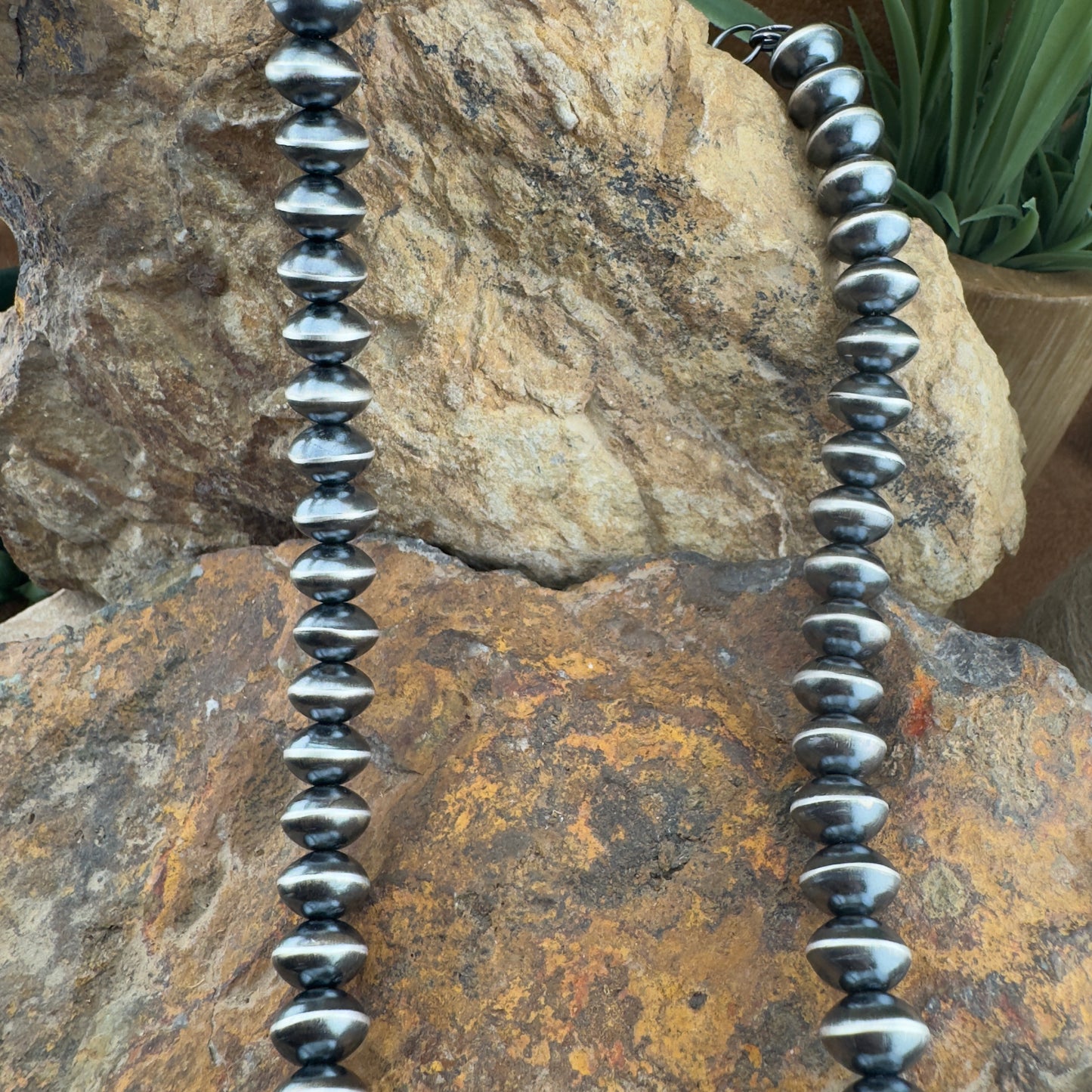 Oxidized Navajo Pearls Necklace – 10.5mm, 22" by Michelle Jameson