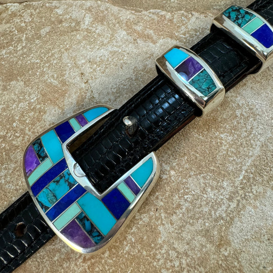 David Rosales Spring Mountain Inlaid 3/4" Ranger Belt Buckle